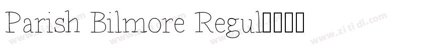 Parish Bilmore Regul字体转换